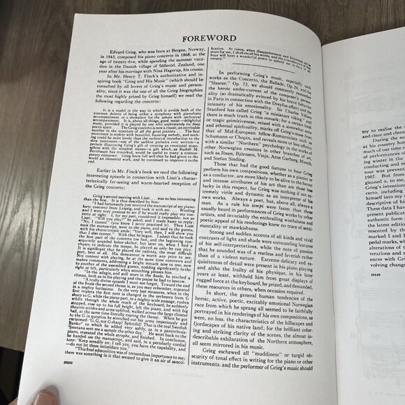 Grieg Concerto in A Minor Op 16 Piano Duet Sheet Music Schirmer Vol 1399 - Picture 6 of 6